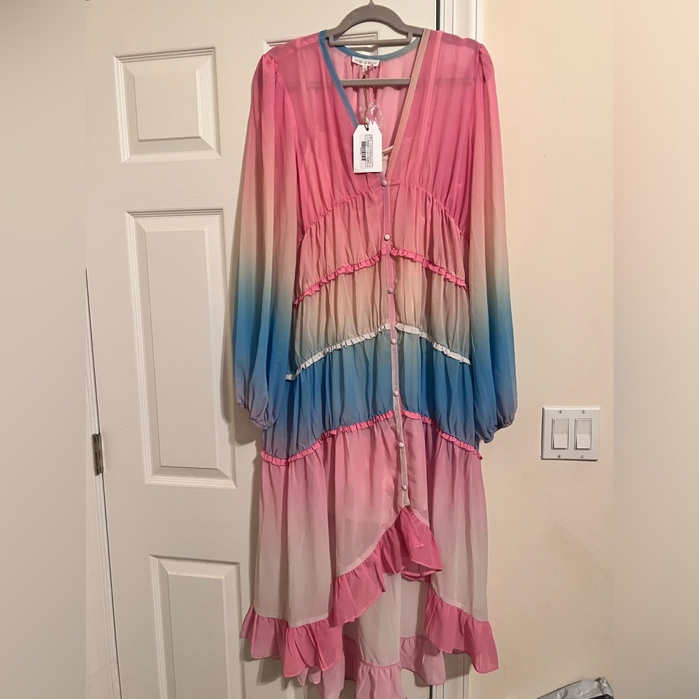 Free the roses ombré rainbow dress